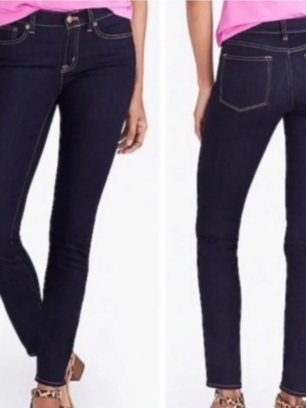 J. Crew 9" Mid- Rise Dark Wash Skinny Jeans Size 28 #2610
